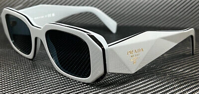 Pre-owned Prada Pr 17ws 11n09t Marble Grey Women's 49 Mm Sunglasses In Gray