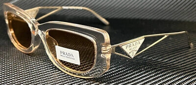 Pre-owned Prada Pr 14ys 19m4i2 Crystal Beige Women's 53 Mm Sunglasses