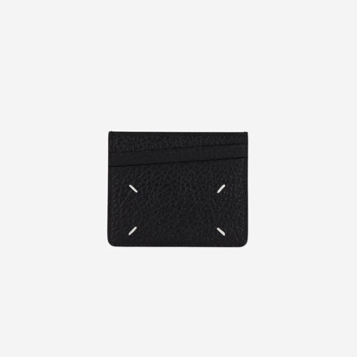 Pre-owned Maison Margiela Stitch Card Holder Black ( Dhl Free Shipping )