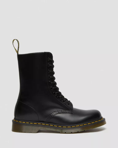 Pre-owned Dr. Martens' Dr. Martens 1490 Smooth Leather Mid Calf Boots Men's Black 11857001