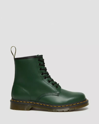 Pre-owned Dr. Martens' Dr. Martens 1460 Smooth Leather Lace Up Boots Women's Green 11822207