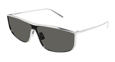 Pre-owned Saint Laurent Sunglasses Sl 605 Luna 001 Silver Grey Men Women In Gray