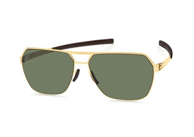 Pre-owned Ic! Berlin Brand Ic Berlin Sunglasses Boris N Matte Gold For Men Women In Green