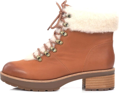 Pre-owned Kork-ease Women's Winslet Boot: Warm And Cozy Shearling Winter Boots With... In Orange (campfire)