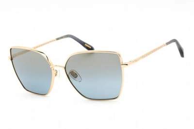 Pre-owned Chopard Schf76v-300g-59 Sunglasses Size 59mm 140mm 15mm Rosegold Men In Blue Mirror