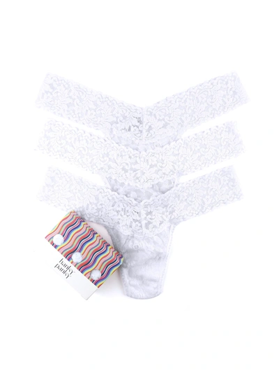 Hanky Panky 3 Pack Low Rise Thongs White