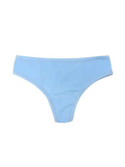 Hanky Panky Playstretch Natural Rise Thong Partly Cloudy Blue