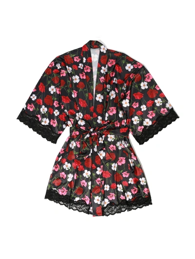Hanky Panky Luxe Satin Robe Am I Dreaming In Multicolor