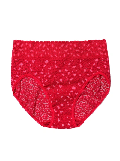 Hanky Panky Cross Dyed Leopard French Brief Berry Sangria In Berry Sang