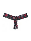 HANKY PANKY PRINTED SIGNATURE LACE CROTCHLESS THONG