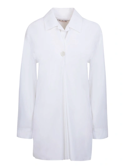 Off-white Poplin Flower Button Ls Shirt