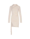 Off-white Off White V Neck Midi Dress In Bianco