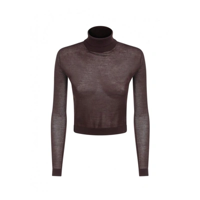 Tom Ford Cashmere And Silk Pullover In Brown