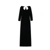 Saint Laurent Velvet Long Dress Women In Black