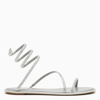 René Caovilla Crystal-embellished Satin Sandals In Gray