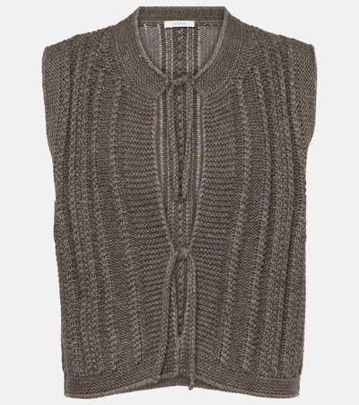 Lemaire Alpaca And Wool-blend Jumper Waistcoat In Grey