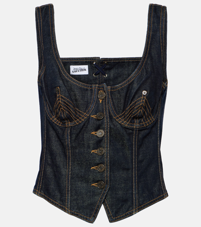 JEAN PAUL GAULTIER DENIM BUSTIER