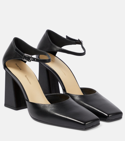 Proenza Schouler Quad Leather Pumps In Black