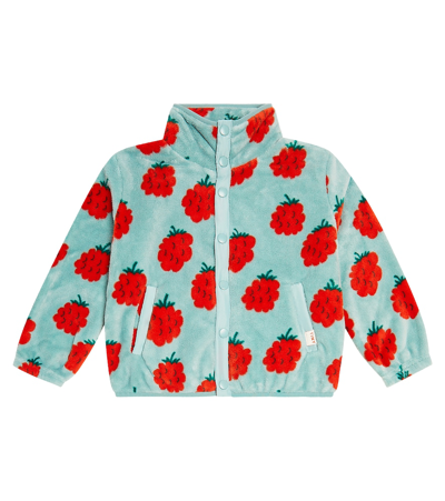 Tinycottons Kids' Raspberries Fleece Jacket In Multicoloured