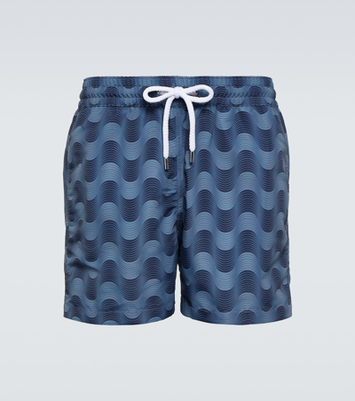 Frescobol Carioca Copa Selva Printed Swim Trunks In Summer_night_navy