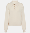 KHAITE JOEY CASHMERE-BLEND POLO SWEATER