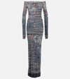 JEAN PAUL GAULTIER TATTOO COLLECTION PRINTED MAXI DRESS