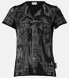 Jean Paul Gaultier Trompe L'oeil Flag Label Crew Neck Tee In Multicoloured