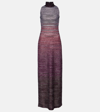 MISSONI SEQUINED METALLIC KNIT MAXI DRESS