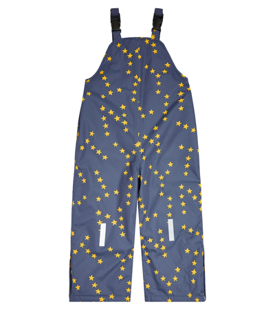 Tinycottons Kids' Tiny Stars Padded Snow Overalls In Blue