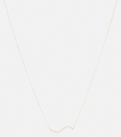 Mateo 14kt Gold Wave Necklace With Diamonds