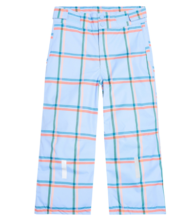Tinycottons Babies' Checked Padded Snow Pants In Blue