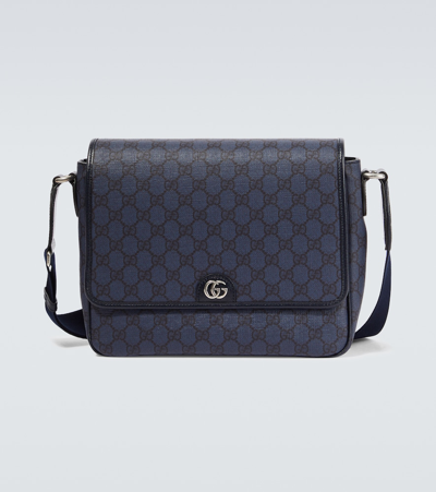 Gucci Ophidia Gg Medium Shoulder Bag In Blue