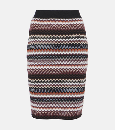 Missoni Zig Zag Wool-blend Pencil Skirt In Multicoloured