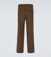 Lemaire Pantalone In Misto Lana Marrone Uomo In Brown
