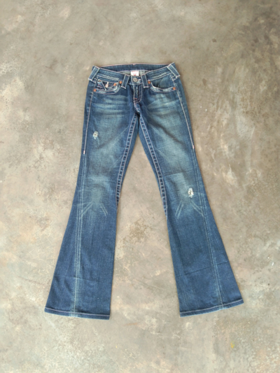 Pre-owned Jean X True Religion Vintage True Religion Jeans Made In Usa Flared Jeans In Blue