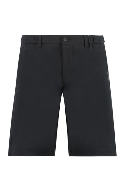 Hugo Boss Logo-patch Shorts In Dark Blue