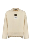 Dolce & Gabbana Men's Logo Detail Cotton Sweatshirt In Panna
