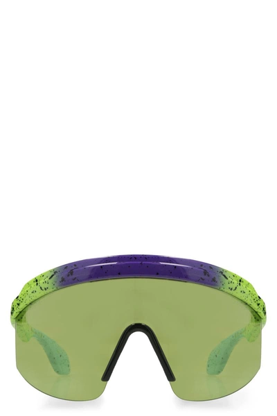 Gucci Mask Frame Sunglasses In Green
