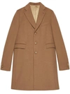 Gucci Camel Wool Coat In Camel