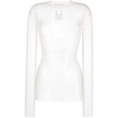 Ludovic De Saint Sernin Crystal-logo Long-sleeve T-shirt In White