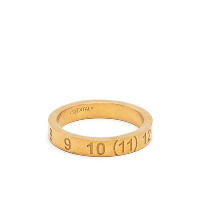 Maison Margiela Numerical Logo Ring In Gold