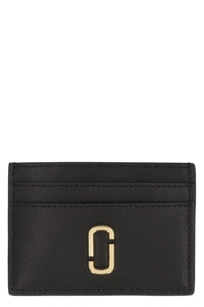 Marc Jacobs Leather Card Holder In Black