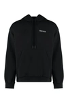 Marcelo Burlon County Of Milan Tempera Cross Cotton Hoodie In Black