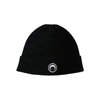 Marine Serre Ribbed Knit Beanie With Folded Cuff In Black