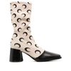 Marine Serre Regenerated Moongram-pattern 70mm Boots In Neutrals/black
