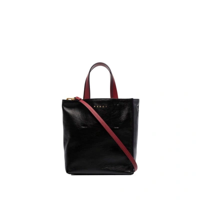 Marni Museo Two-toned Tote Bag In Black