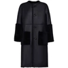 Marni Reversible Leather And Fur Coat In Black