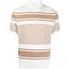 Mauro Ottaviani Two-tone Polo Shirt In White/neutrals