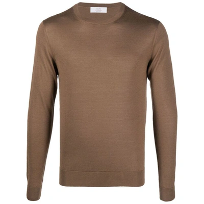 Mauro Ottaviani Round-neck Silk T-shirt In Brown