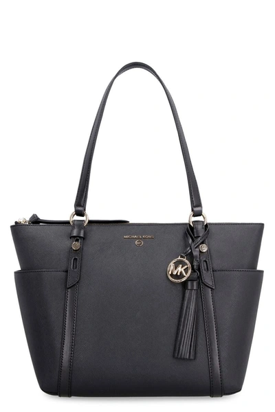 Michael Michael Kors Sullivan Leather Tote In Black